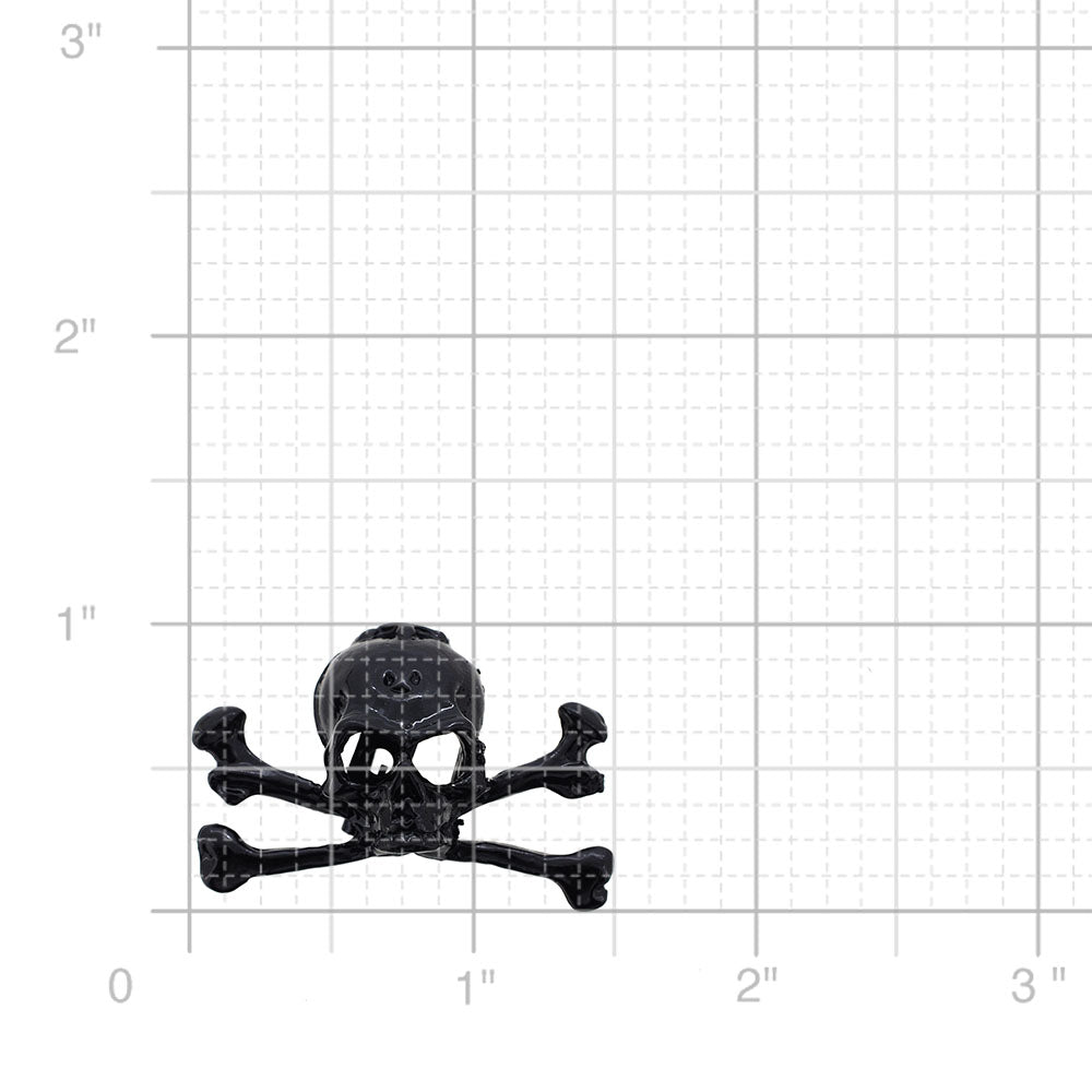 Black Skull Halloween Brooch Pin