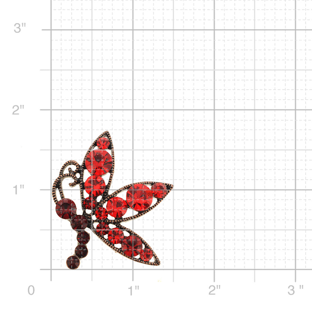 Red Flying Butterfly Pin Brooch
