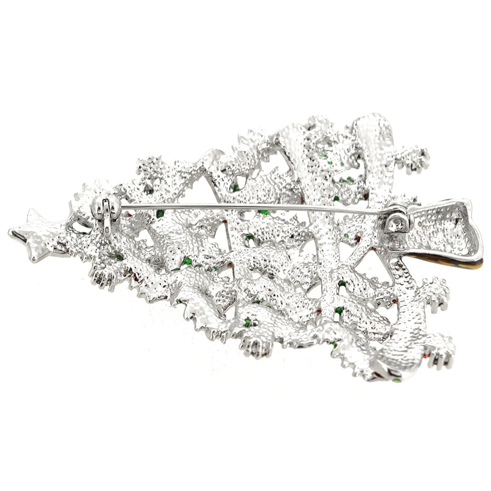 Christmas Tree Crystal Pin Brooch
