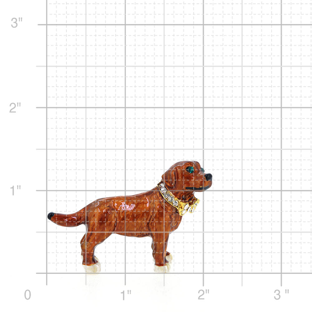 Brown Dog Pin Brooch