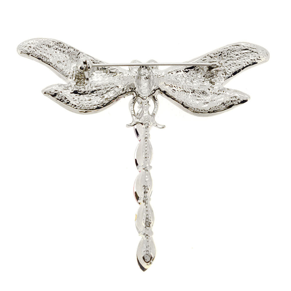 Multicolor Crystal Dragonfly Pin Brooch