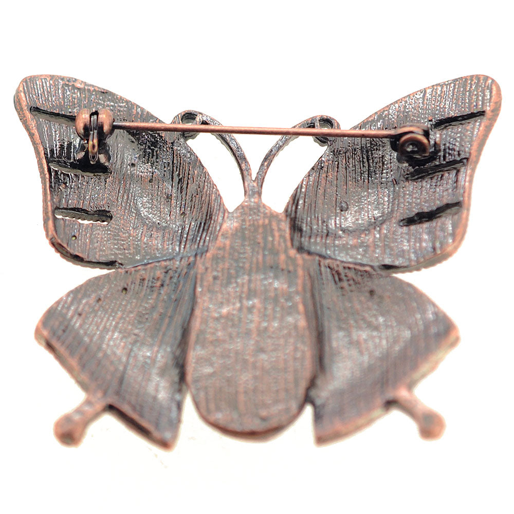 Vintage Style Purple Butterfly Crystal Pin Brooch