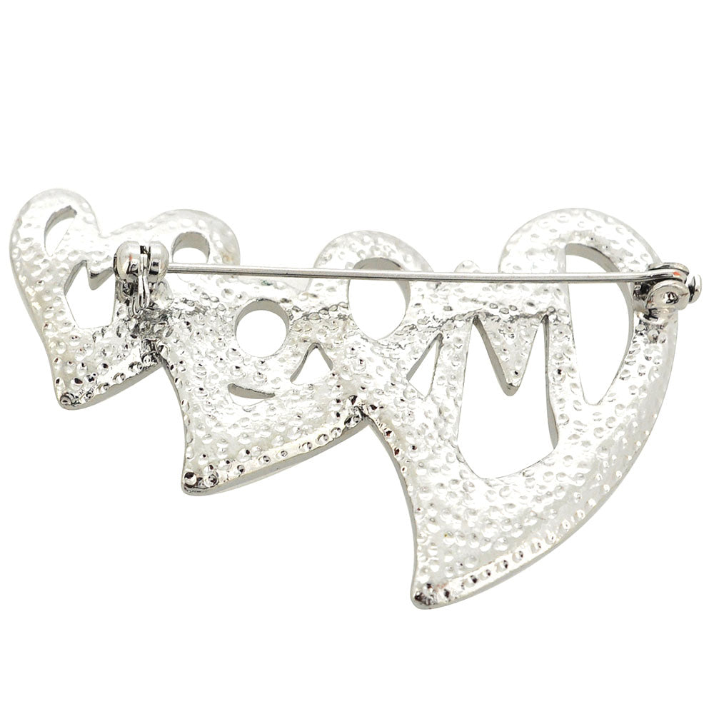 Triple Hearts Mom Pin Brooch