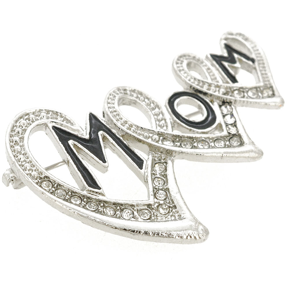 Triple Hearts Mom Pin Brooch