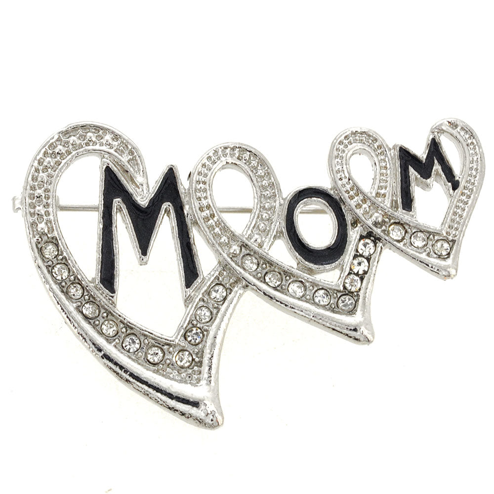 Triple Hearts Mom Pin Brooch