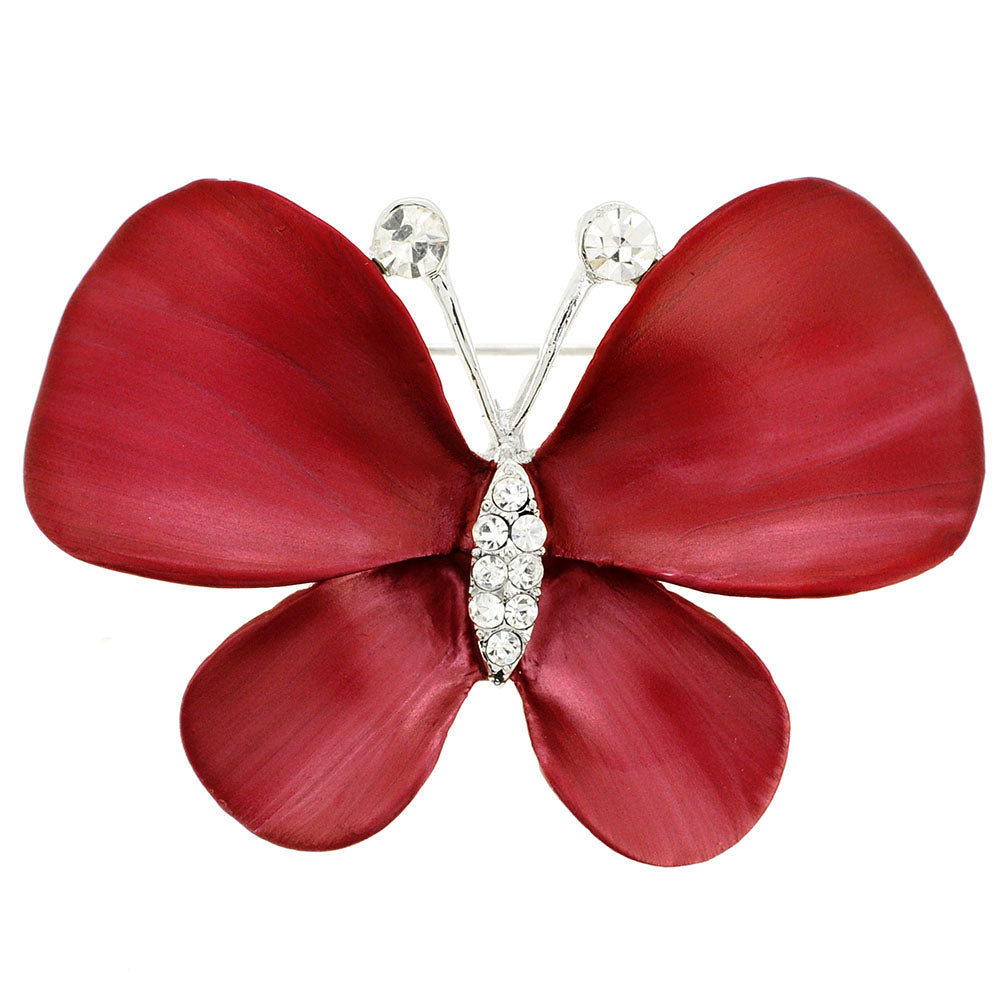 Red Butterfly Pin Brooch