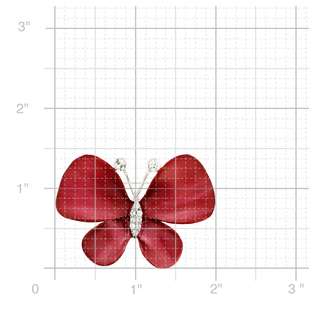 Red Butterfly Pin Brooch