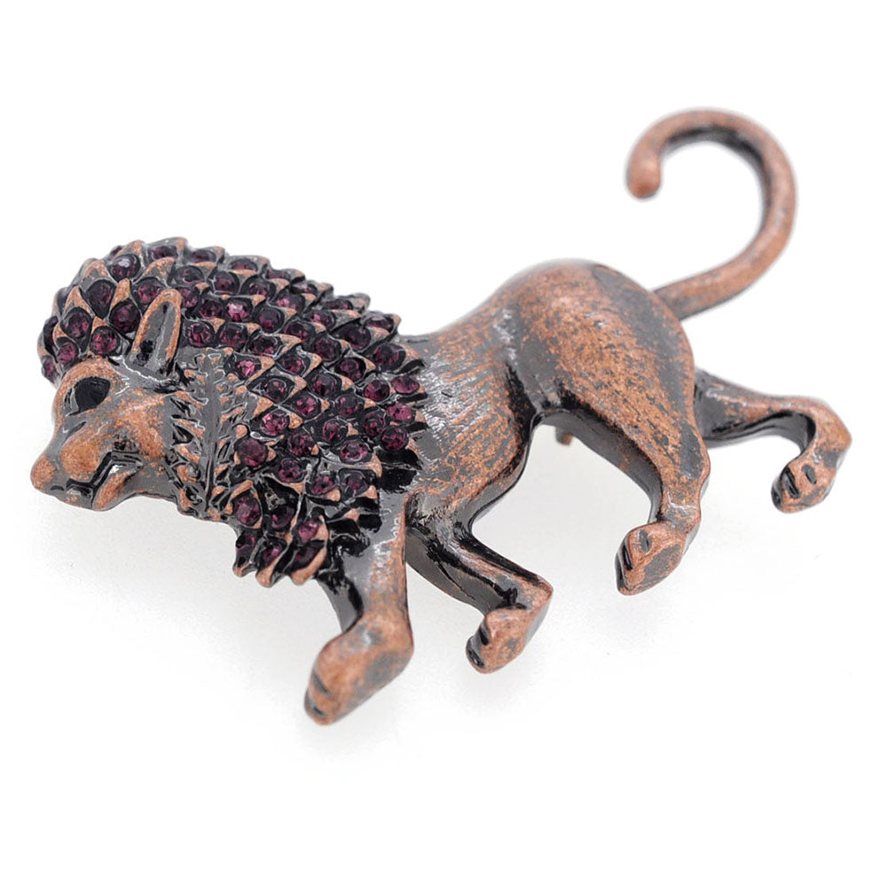 Vintage Style Lion Pin Brooch