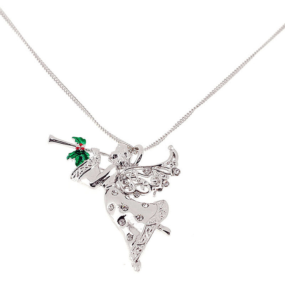 Angel With Horn Crystal Pin Brooch And Pendant