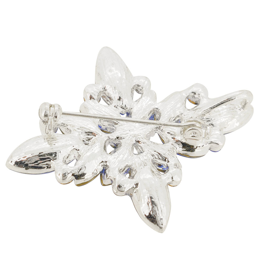 Sapphire Crystal Flower Wedding Pin and Pendant