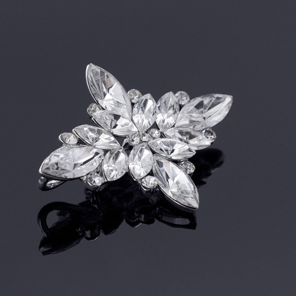 Crystal Flower Wedding Pin And Pendant