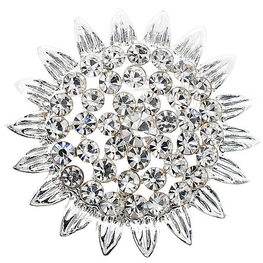 Crystal Sunflower Wedding Pin