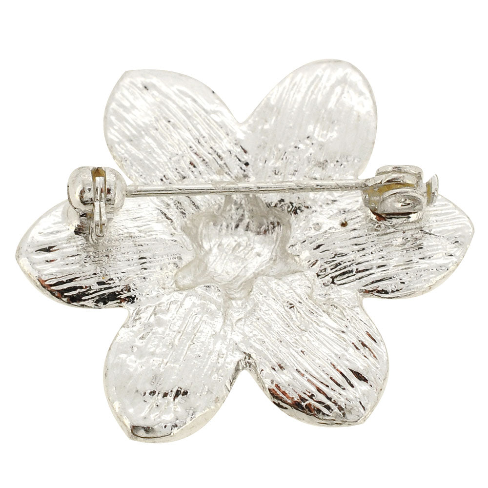 Crystal Flower Wedding Pin Brooch