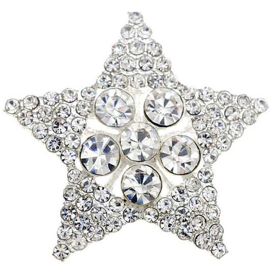 Crystal Star Wedding Pin