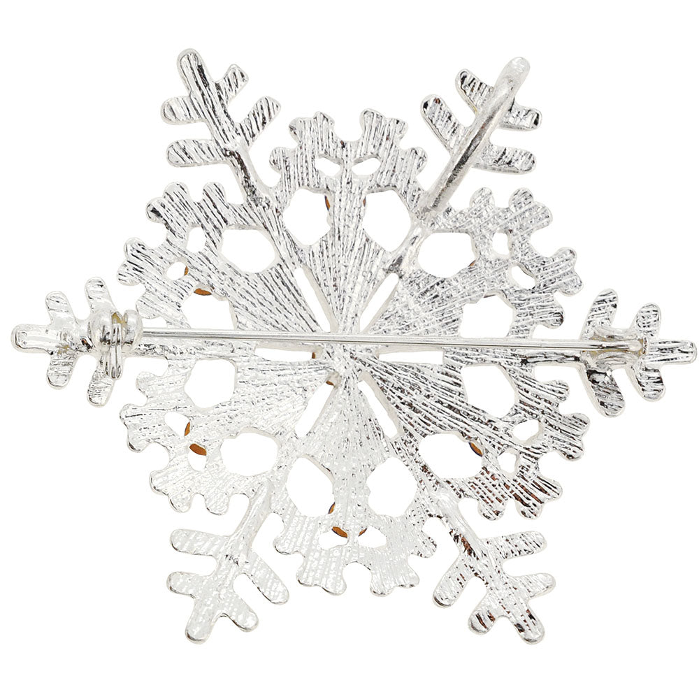 Blue Christmas Snowflake Crystal Pin And Pendant