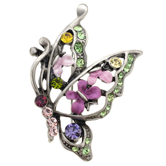 Purple Amethyst Butterfly Pin Brooch