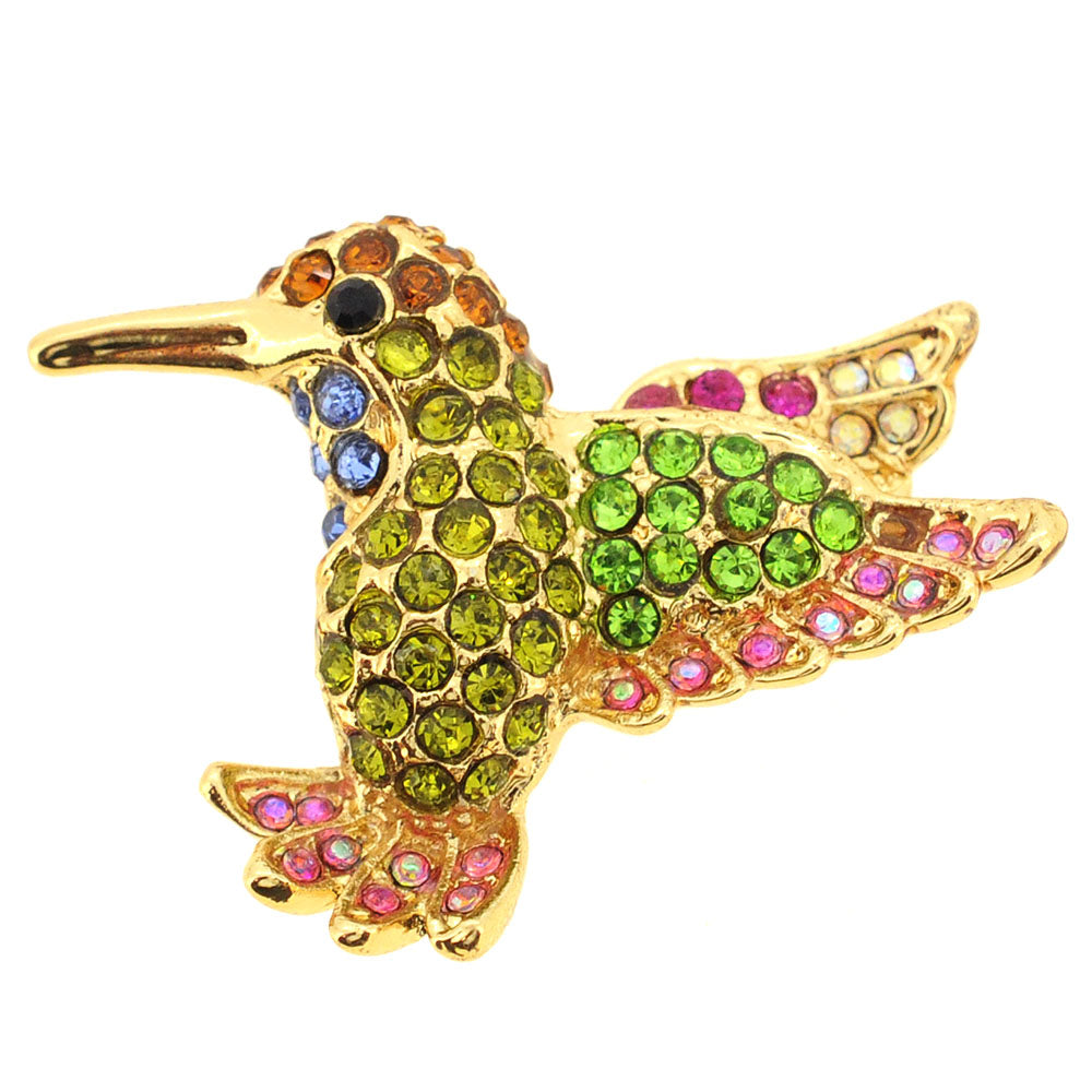 Multicolor Hummingbird Lapel Pin