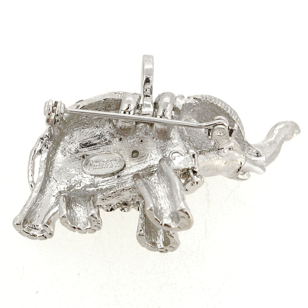 Multicolor Crystal Elephant Pin Brooch And Pendant