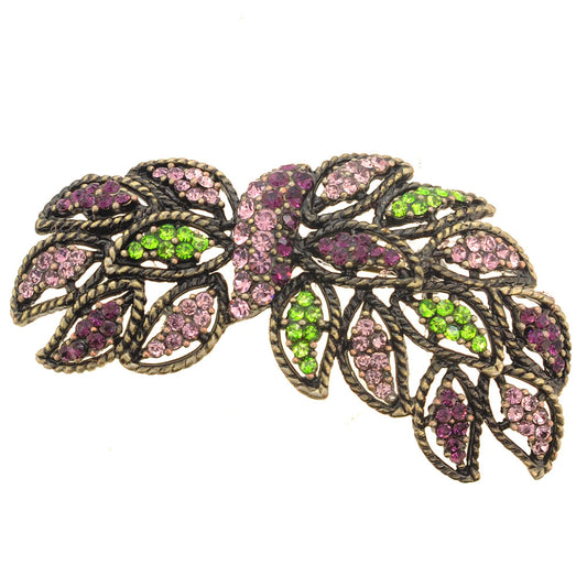 Vintage Style Crystal Bow Pin Brooch