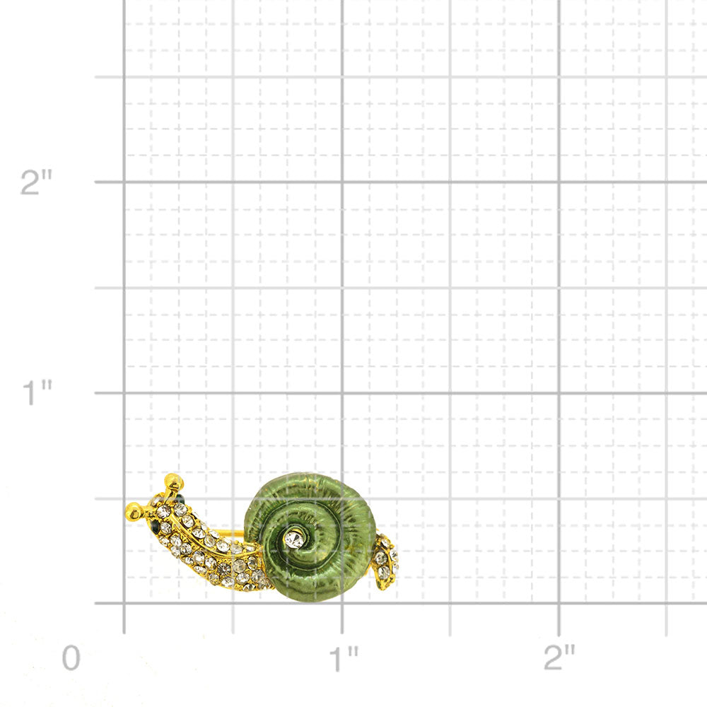 Green Snail Pin Brooch