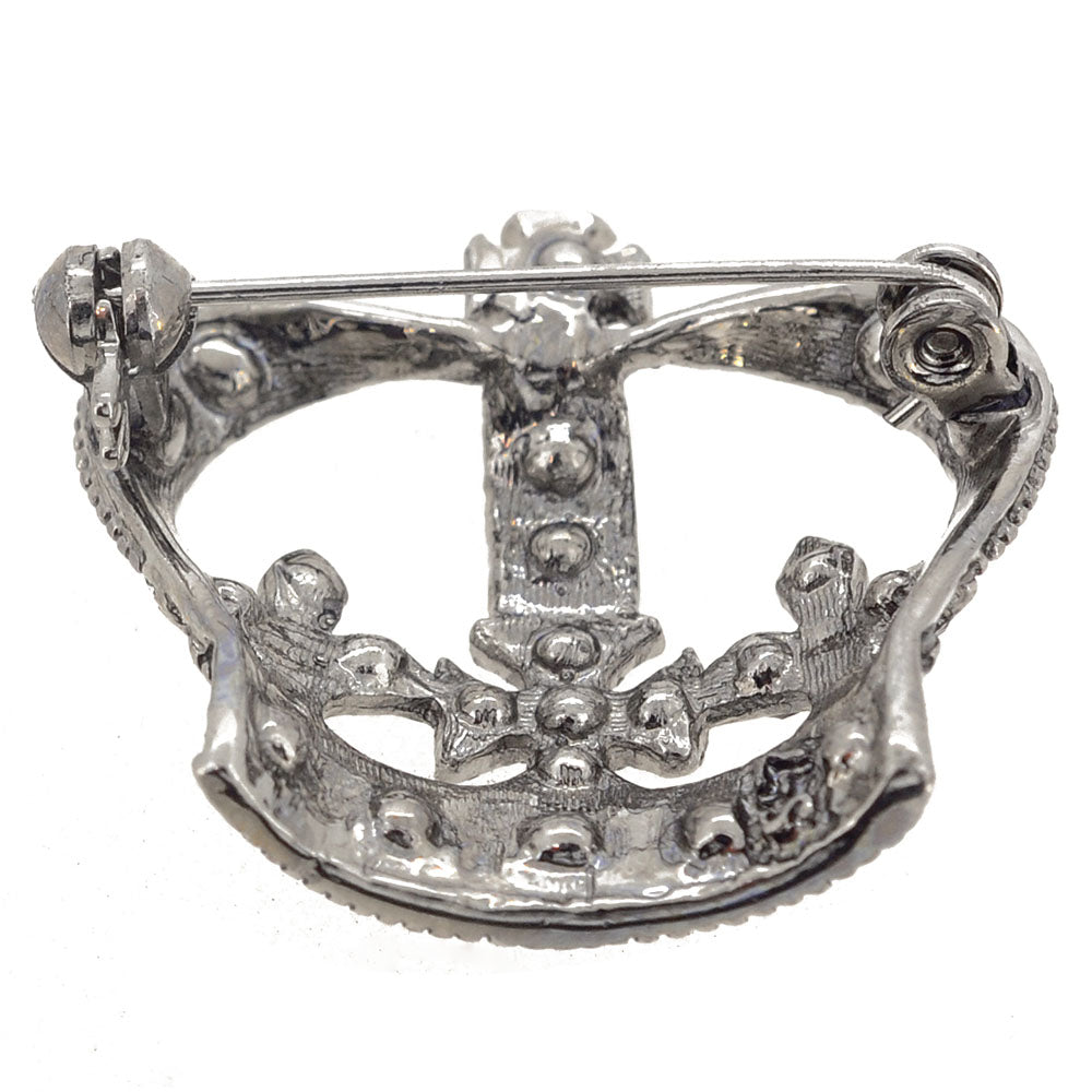 Amethyst Crystal Crown Pin Brooch