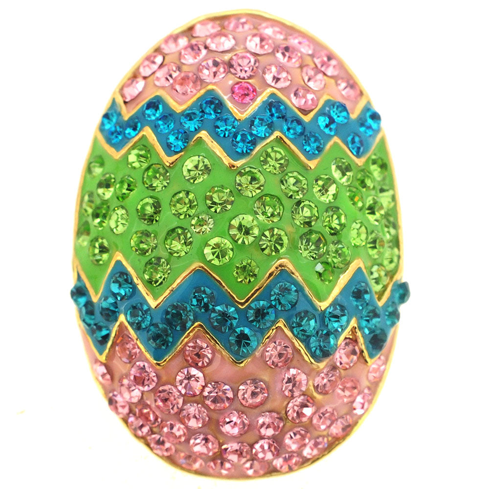 Erinite Easter Egg Crystal Pin Brooch