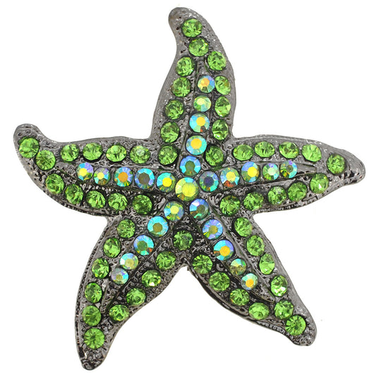 Green Starfish Pin Brooch