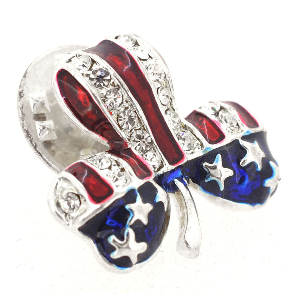 American Flag Clover Patriotic Tack Pin