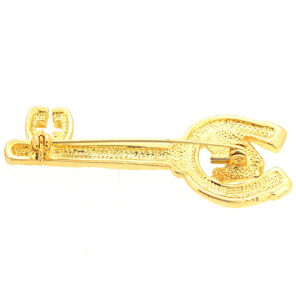 Key With Horse Head Brooch