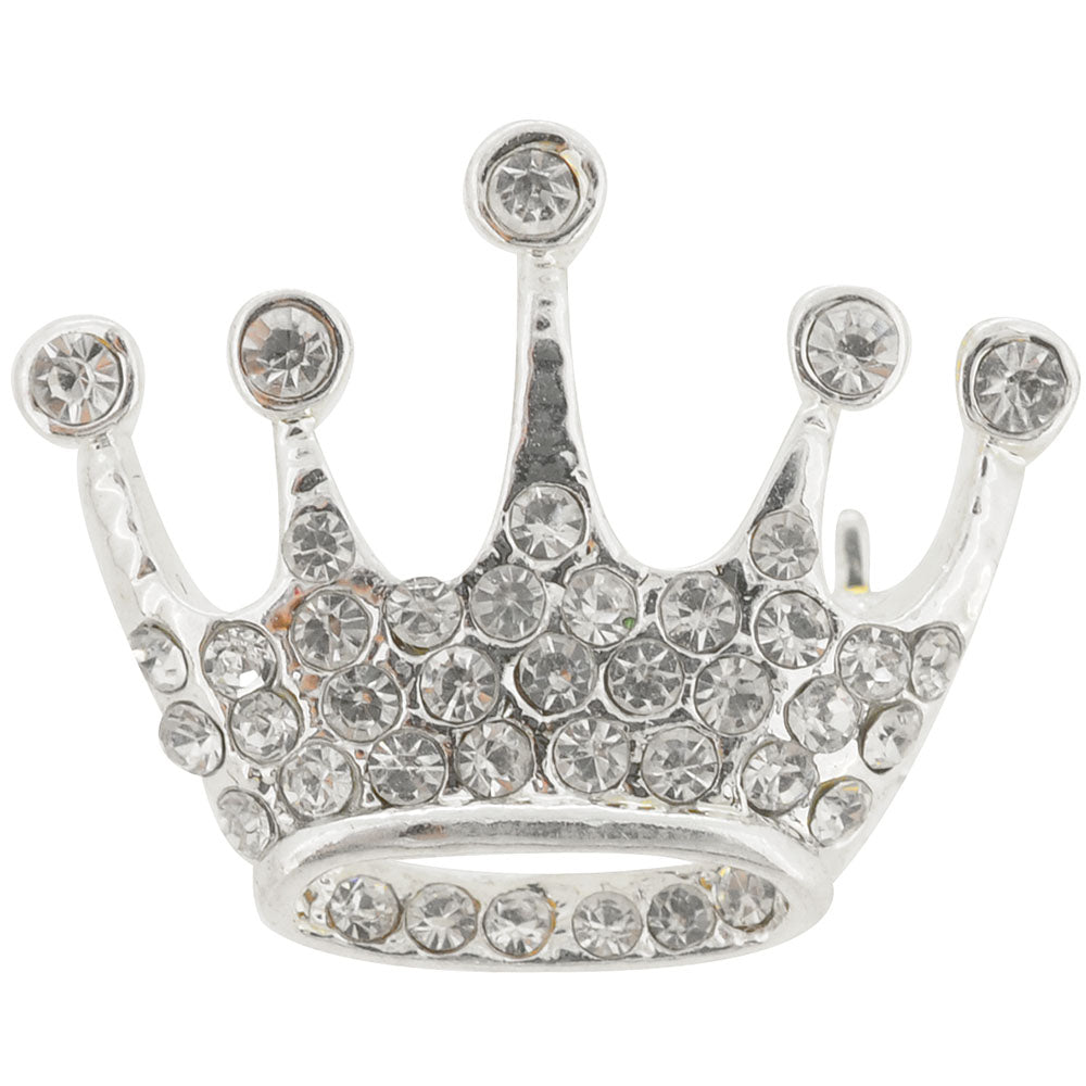 Silver Crown Brooch