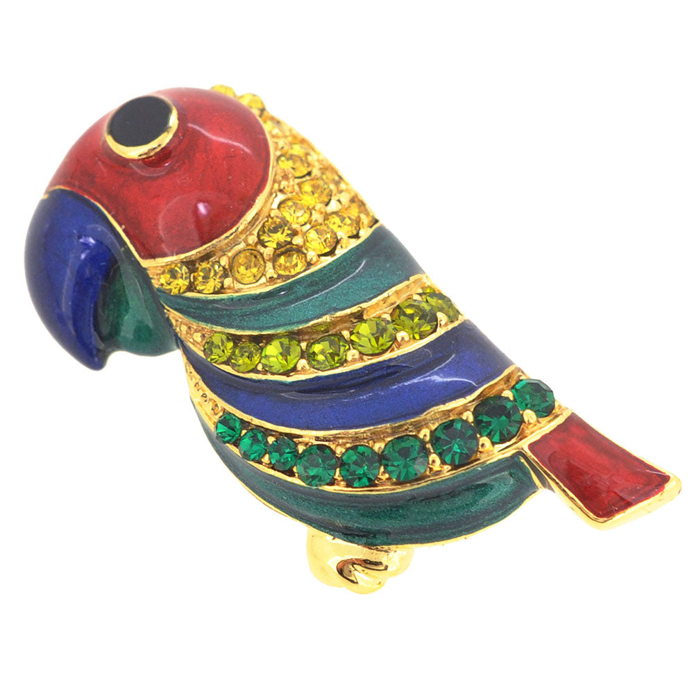 Red Parrot Pin Brooch