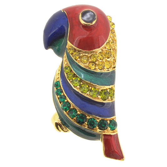 Red Parrot Pin Brooch