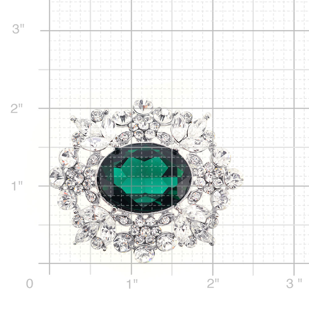Emerald Flower Pin Wedding Pin Brooch And Pendant