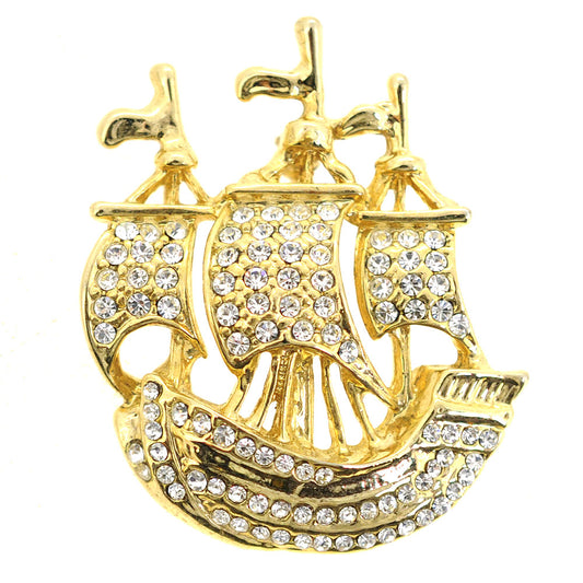 Vintage Sailing Ship Pin Brooch