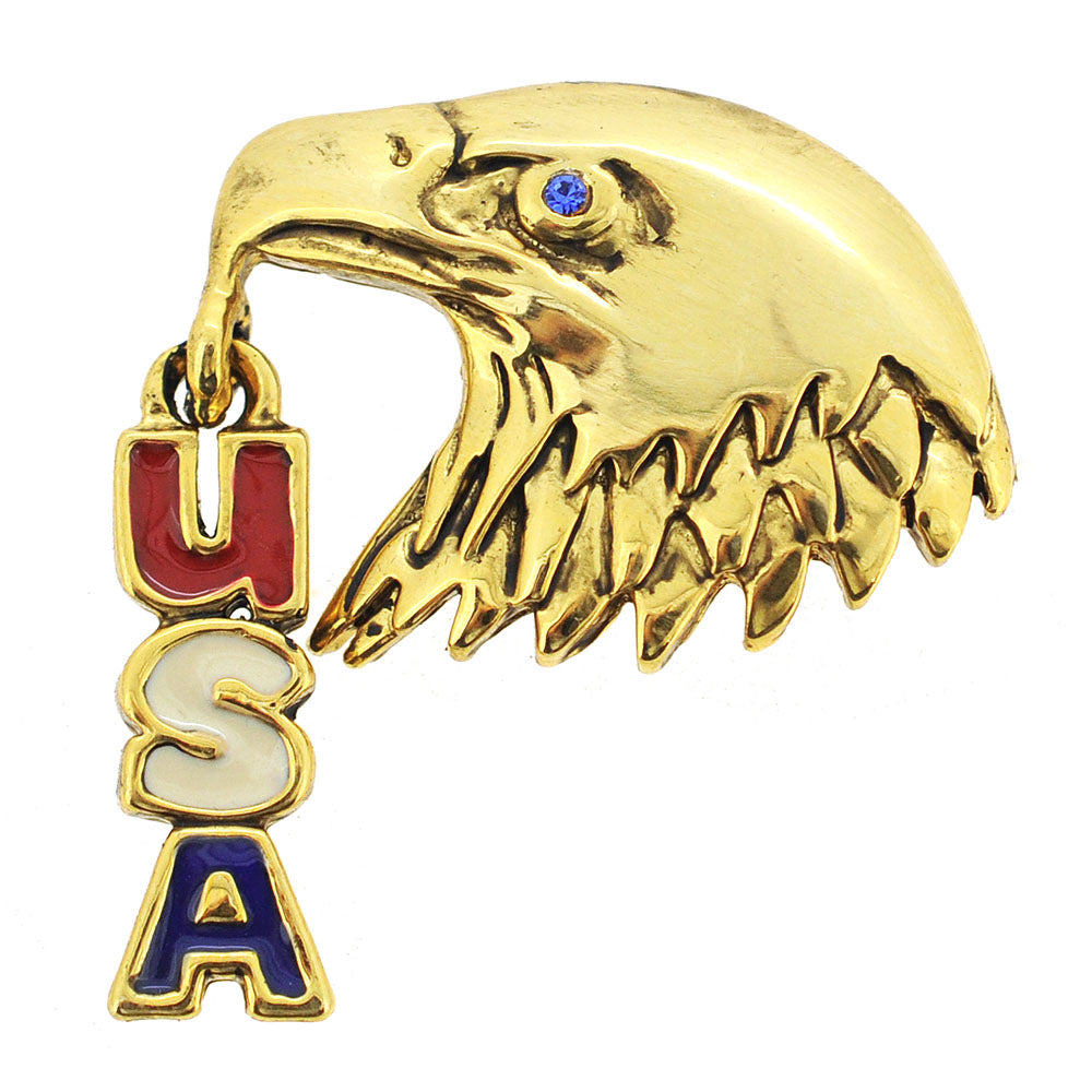 Patriotic USA Eagle Pin Brooch