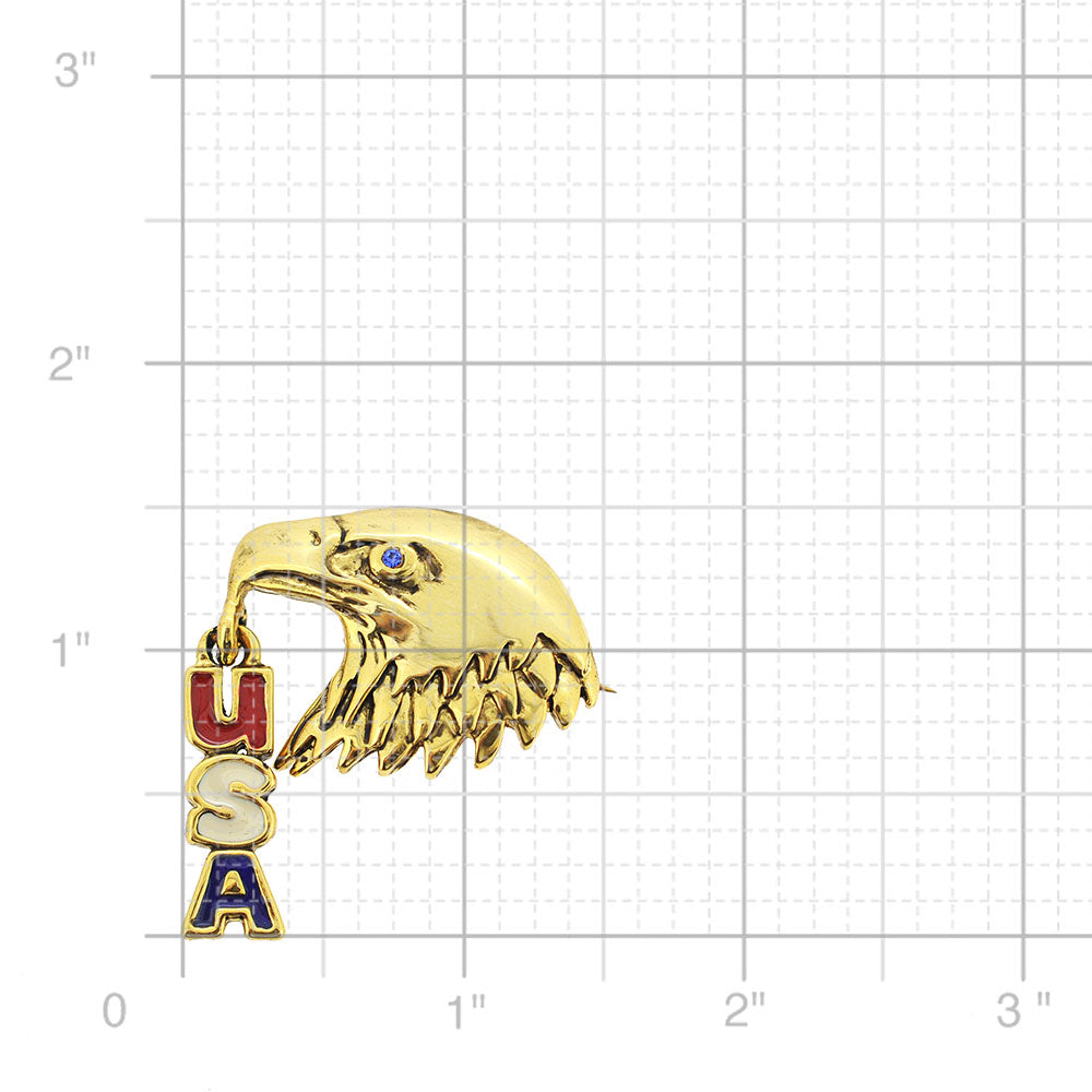 Patriotic USA Eagle Pin Brooch