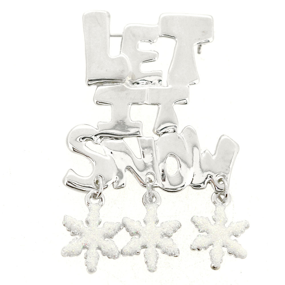 Let It Snow Brooch Pin