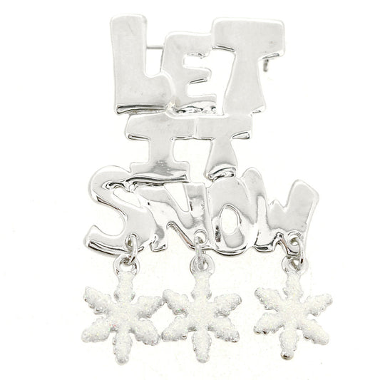 Let It Snow Brooch Pin