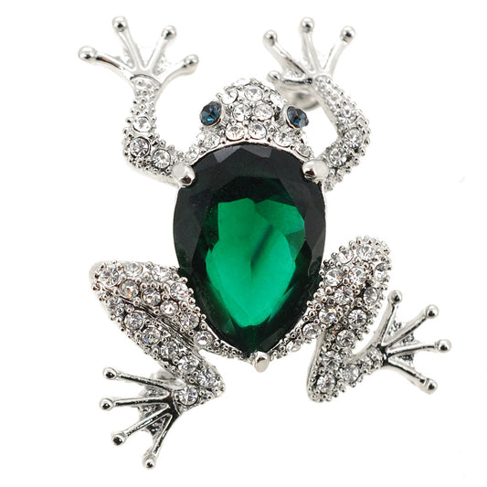 Green Frog Brooch