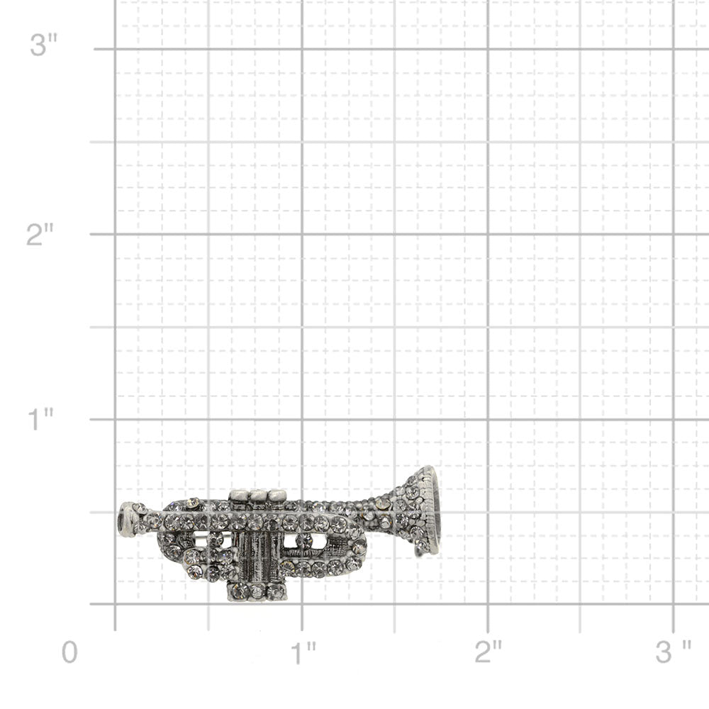 Black Trumpet Pin Brooch