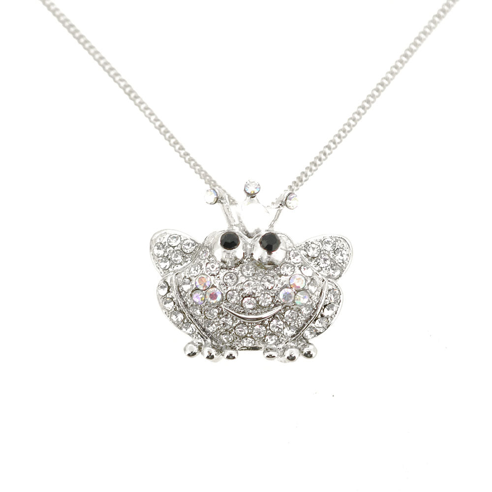 Crystal Frog Prince Pin Brooch