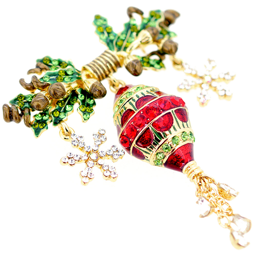 Christmas Ornament Pin Brooch