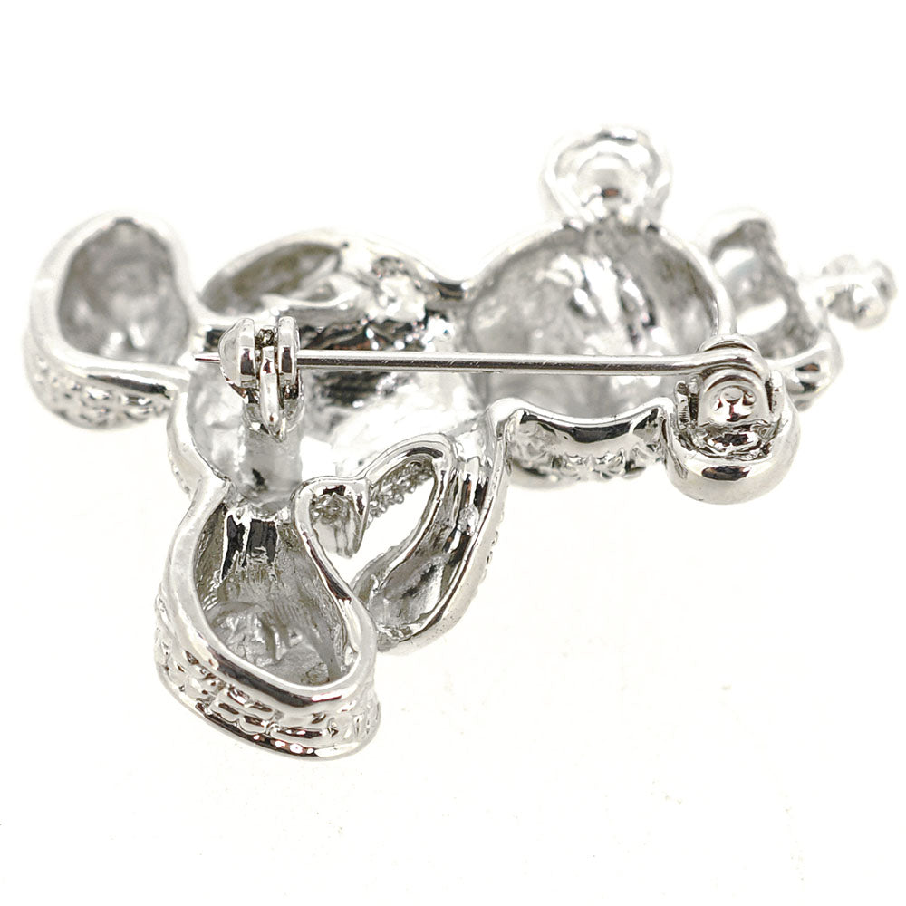 Bear With Crown Pin Brooch
