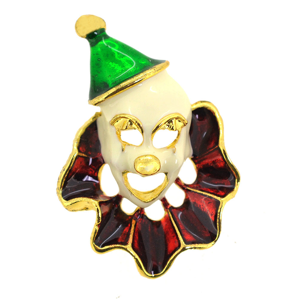 Party Clown Mask Brooch Pin