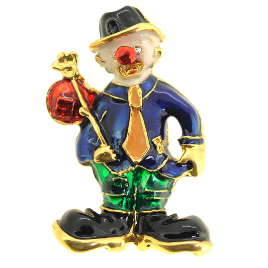 Hobo Birthday Clown Brooch