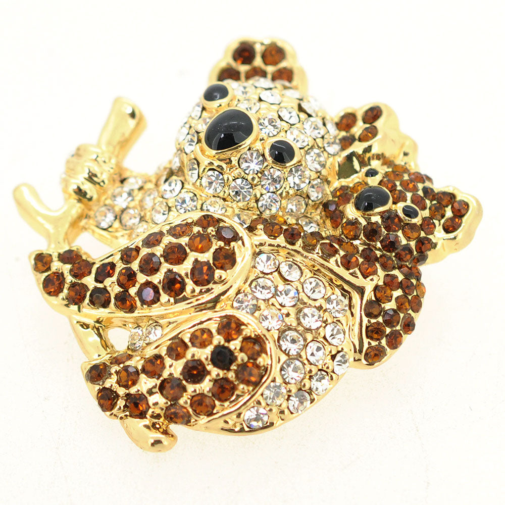 Crystal Mom And Baby Koala Brooch