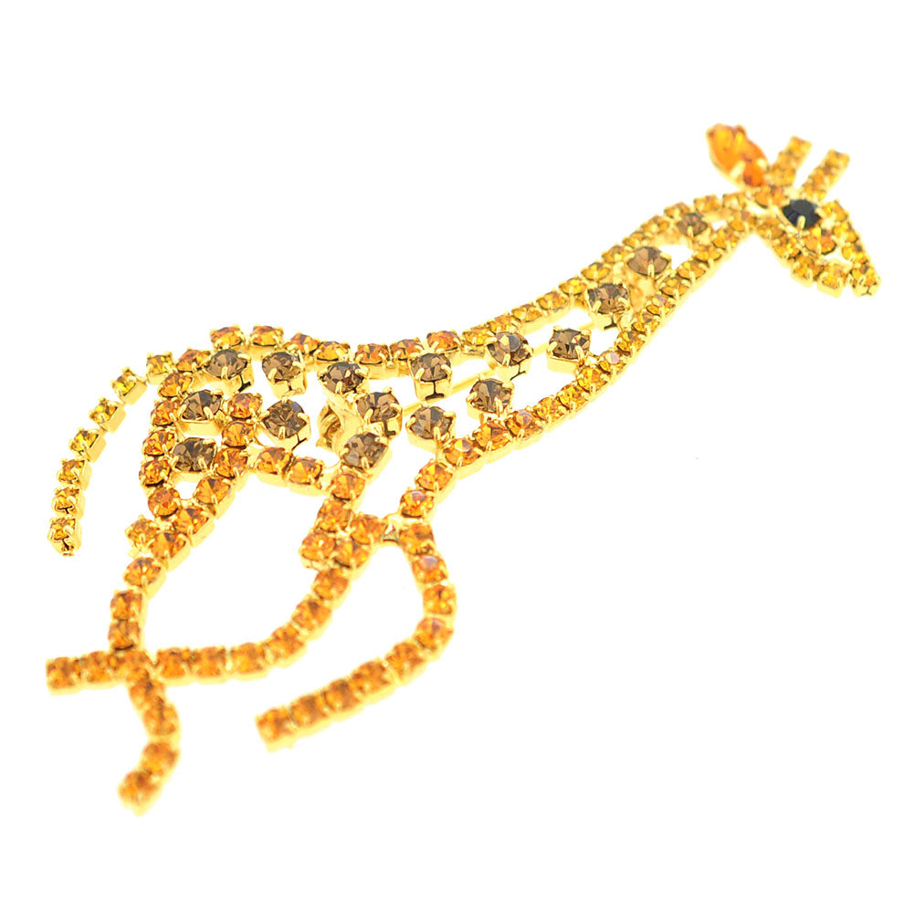 Golden Giraffe Cutout Brooch Pin