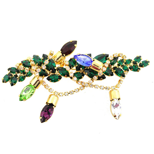 Christmas Light Draped Garland Brooch Pin
