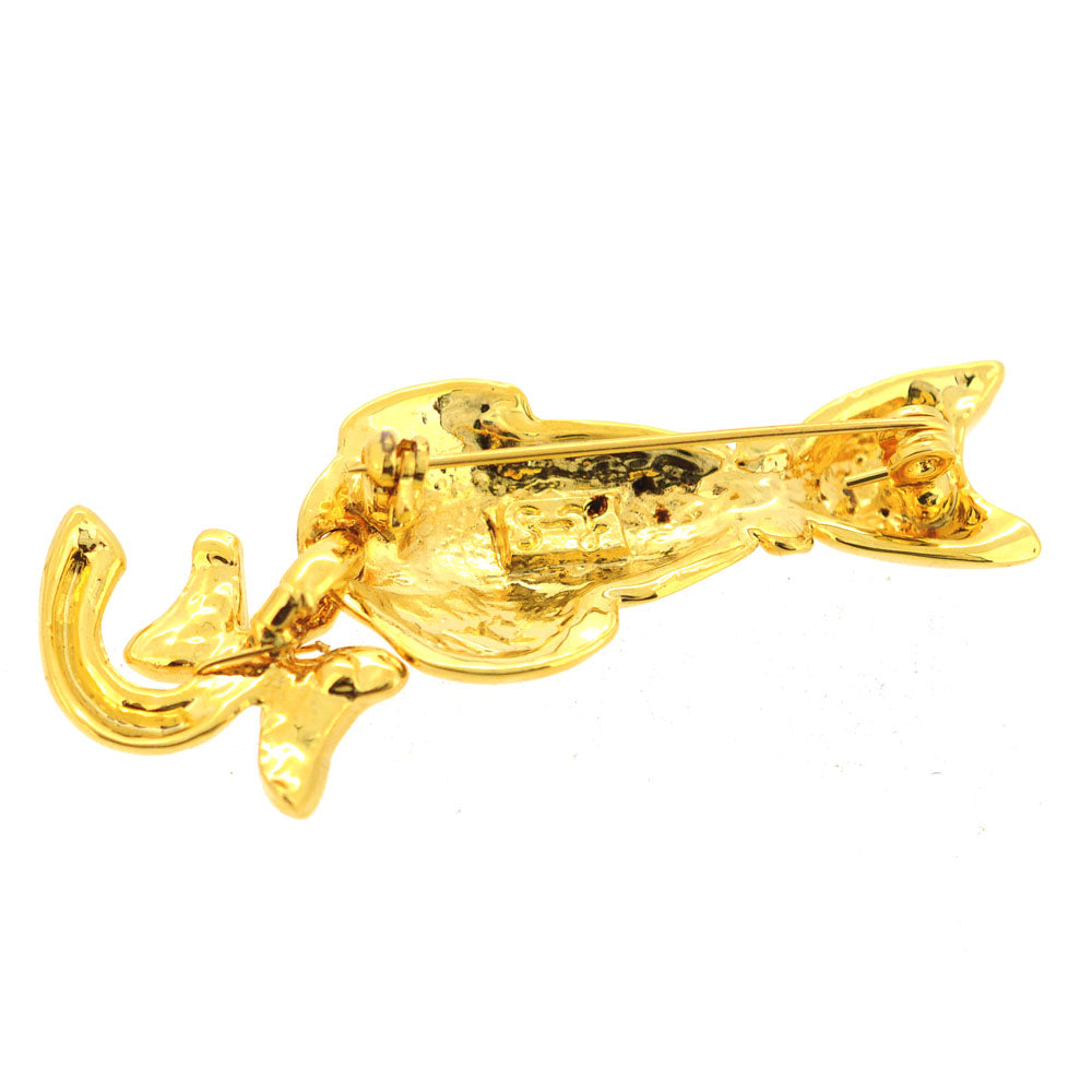 Gold Cat Brooch Pin