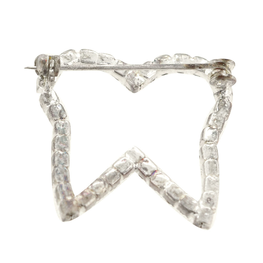 Silver Pixel Tooth Cutout Brooch Pin